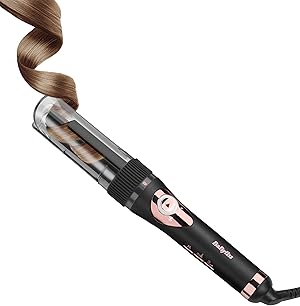 BaByliss Curl Secret Lite - Automatischer Lockenstab, einfaches und schnelles Haarstyling, 5 Heizstufen bis zu 210°C – Schwarz & Roségold, C1031E