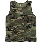 Rothco Vintage Woodland Camo Tank Top (US, Alpha, Medium, Regular, Regular, Woodland Camo)