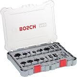 Bosch Professional 15 Pc Mixed Router Bit Set 1/4 Inch Shank
