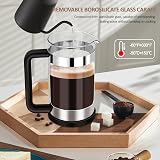 Rainbean 12 oz Cafetiere French Press 3-Level Filter Borosilicate Glass view 3