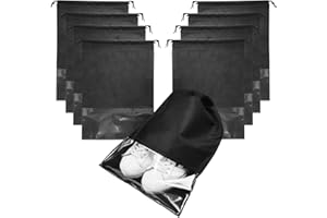 MEZEIC 8PCS Travel Shoe Bags with Rope for Men and Women Large Shoes Pouch Organizers