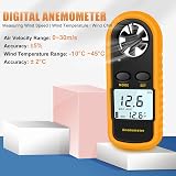 RUZIZAO Handheld Anemometer Digital Wind Speed Meter with Backlit LCD view 3
