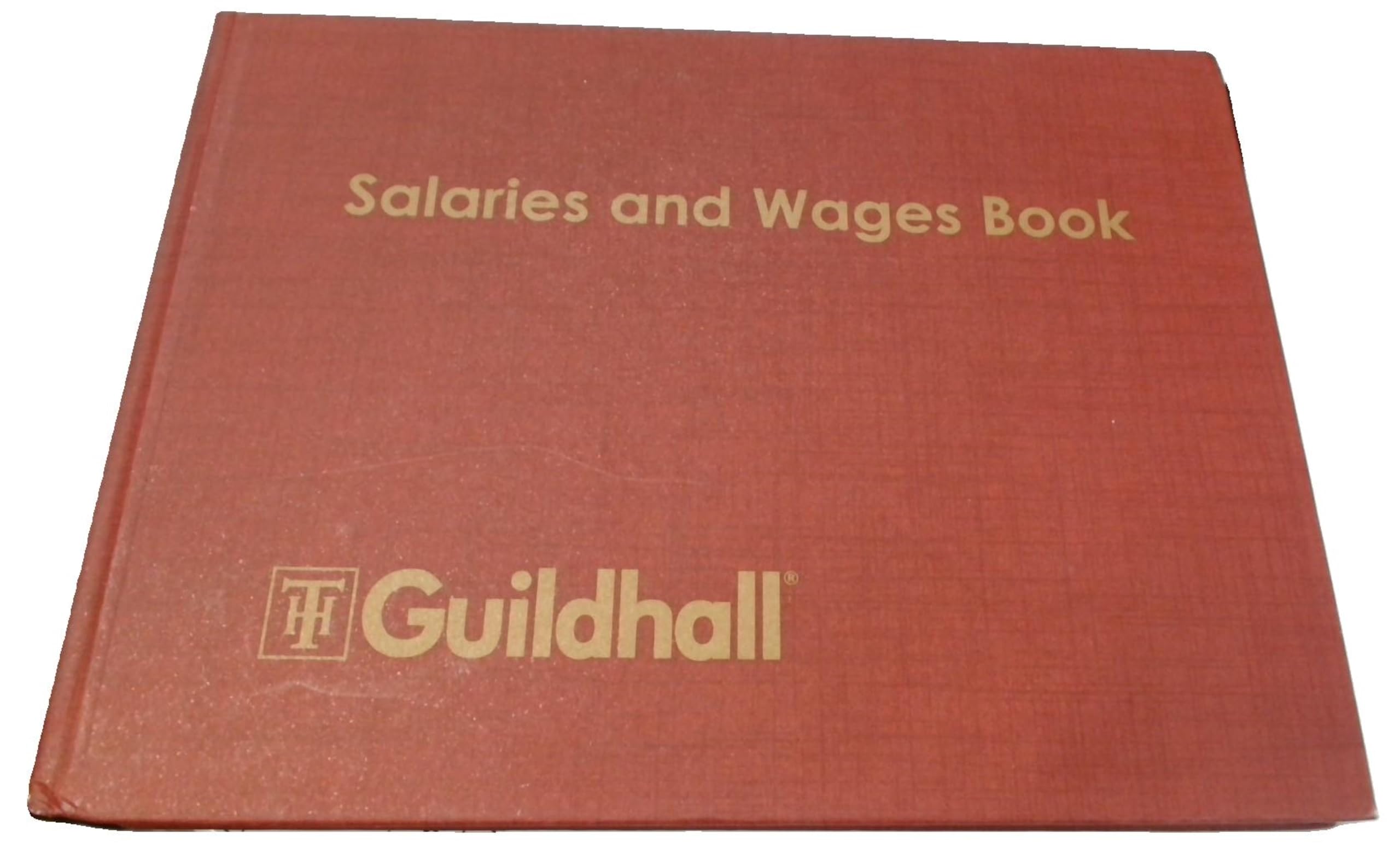 Exacompta - Ref 202HZ - Guildhall - Wages & Salaries Book, Red Hardback Covers, Suitable for 18 Employees, 54 Weeks of Information, 149 x 203mm, 21 Pre-Printed Columns