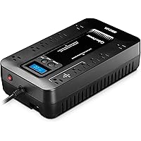 CyberPower EC850LCD Ecologic Battery Backup & Surge Protector UPS System, 850VA/510W, 12 Outlets, ECO Mode, Compact, Uninterr