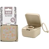 BIBS x Liberty Pacifier Box, Sterilizer Case, Strawberries &amp; Cream Vanilla | Holds Up to 3 Pacifiers | Steriliser Case | BPA-Free Food-Grade Material | Easy Access