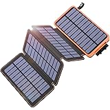 Solar Charger 25000mAh, Tranmix Portable Solar Phone Charger with 4 Solar Panels, High Capacity Solar Power Bank External Bat
