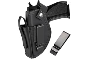 DIMSEM Gun Holster for Men&Women, IWB/OWB 9mm Gun Holsters for Pistols, 380 Concealed Carry Pistol Holster Suitable for Glock, S&W M&P Shield, Sig and Similar Handguns