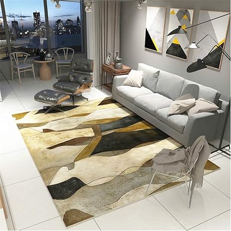 Amazon 北欧スタイルエリアリビング用リビングルーム ベッドルームモダンファッションソファベッドサイドは抽象芸術水彩パターン180 280 Cmでショートパイルカーペットを洗うことができます サイズ さいず 140 0cm ラグ カーペット オンライン通販