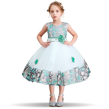 NNJXD Mädchen Tutu Blütenblätter Schleife Brautkleid für Kleinkind Mädchen