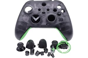 DEAL4GＯ Deal4GO FULL Housing Shell kit w/Trigger Buttons Thumbsticks Bumper D-pad replacement for Xbox Series X|S Controller (20th Semi-transparent), White Limited Edition