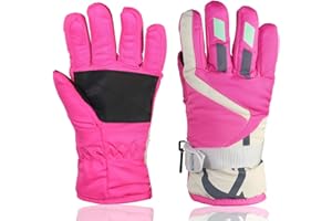 YR.Lover Children Ski Gloves Winter Warm Outdoor Riding Thickening Gloves(2-4Y)