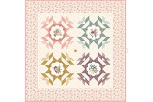 Riley Blake Delicate Dance Quilt Kit by Sandy Gervais | Renew Fabric Collection |Includes Pattern & Binding | Finished Size 4