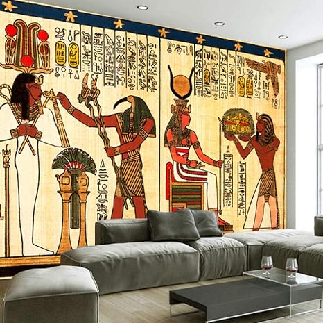 Amazon Co Jp Lcymt 壁画の壁紙 レトロな3dウォールペーパーレジャーバーカフェktvショップの背景大きな壁画エジプトのビンテージ壁紙 0x140cm Diy Tools Garden
