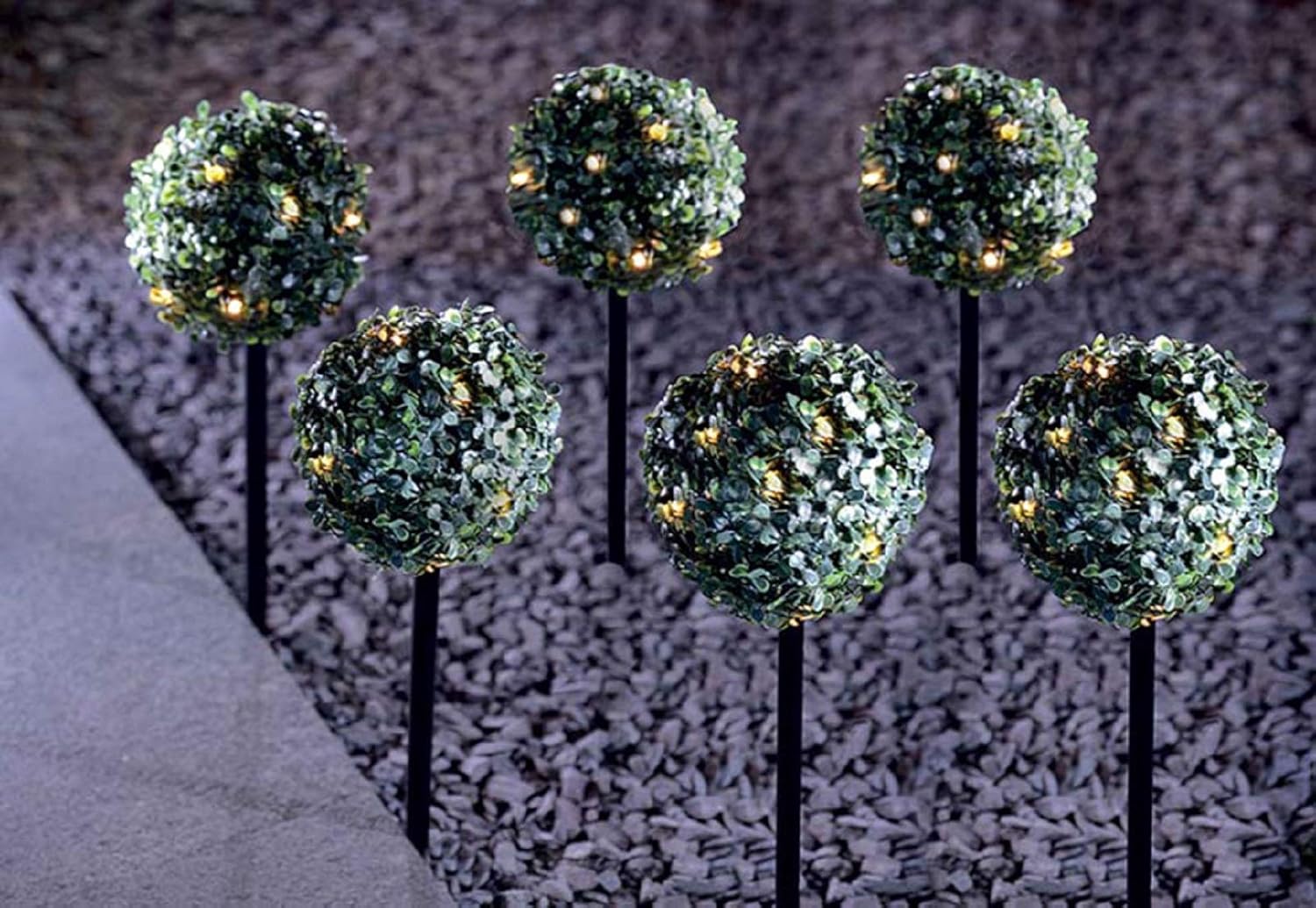 Solar Powered Mini Bay Tree Lights 6 Pack Amazon.co.uk Garden & Outdoors