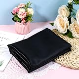 DIVINA VITAE Satin Fabric by the Yard 60in Wide Black Silk Like Dress Material view 5