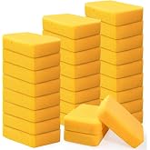 SENONAPO 30 Pcs Large Sponges Yellow Car Cleaning Commercial Foam Bulk | 7.5x5.5x1.9 Inch Heavy Duty Sponges, Multipurpose Washing Foam, for Bike, Grouting, Tile, Dishes, Home, Kitchen, Commercial