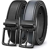 BULLIANT Men's Belt,Reversible Belt Adjustable For Gift Men 1.25”-Cut For Fit-2 Sides in 1 Belt(Not 2)