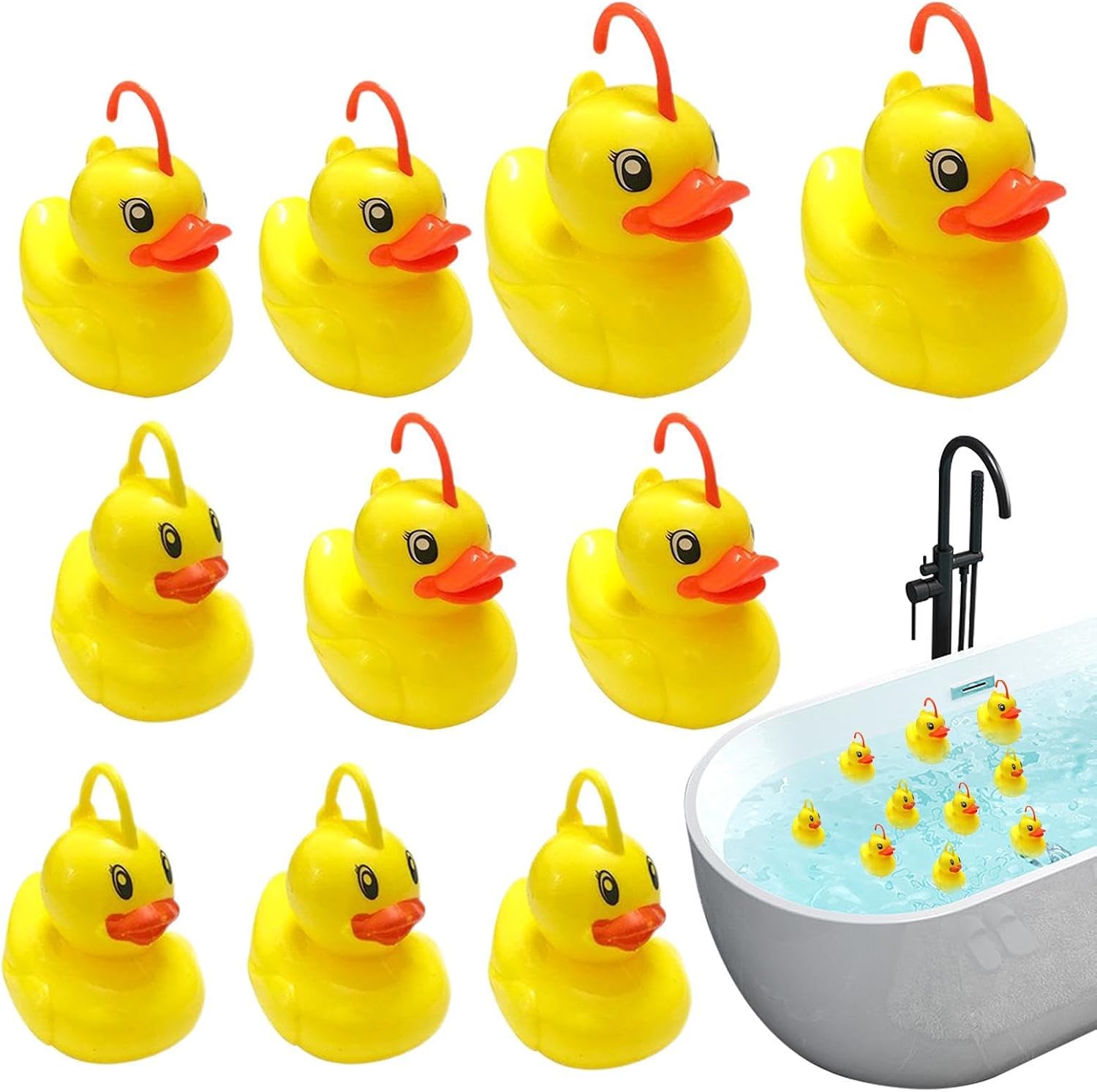 Floating Water Toy, Duck Fishing Toy with Hook, Pond Bath Toys, Hook A Duck Game for Kids Boys Girls Backyard Garden Park Pool Bathtub