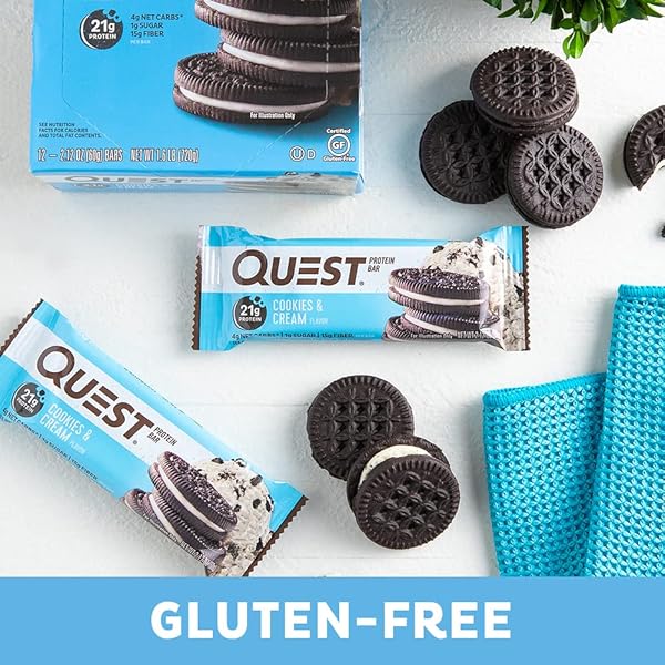 QUEST NUTRITION PROTEIN BAR, CRISPY COOKIES & CREAM, 1.83 OZ (1 COUNT)