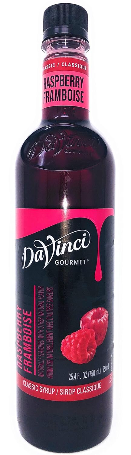 DaVinci Gourmet Classic Raspberry Syrup, 750 mL Plastic Bottle