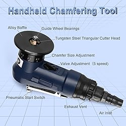 2 in 1 Air Chamfer Tool,Mini Pneumatic Chamfering