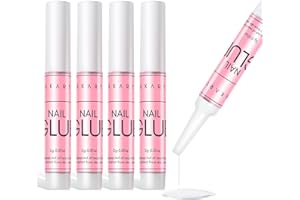 Makartt Super Strong Nail Glue for Press On Nails- Acrylic Nails Nail Tips Glue for Stick On Nails Long Lasting for Fake Nails Broken Nails Repair Professional Nail Adhesive 0.07oz 5Pcs, Hema Free