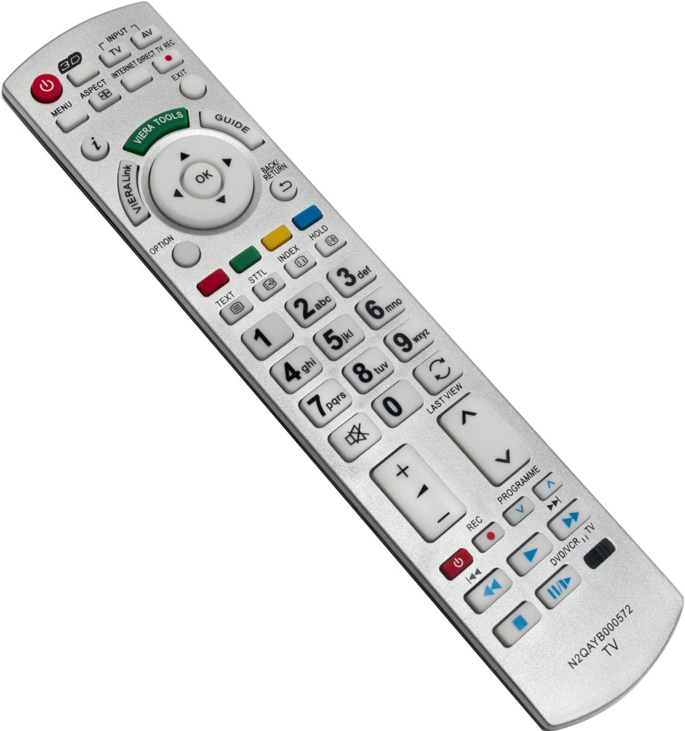 ALLIMITY N2QAYB000572 Remote Control Replace for Panasonic Viera 3D TV TX-L32DT30Y TX-L32DT35E TX-L32ETS51 TX-L32ETX54 TX-L37DT30B TX-L37DT35E TX-L37ETF52 TX-L37ETN53 TX-P42GT30B TX-P42ST33E