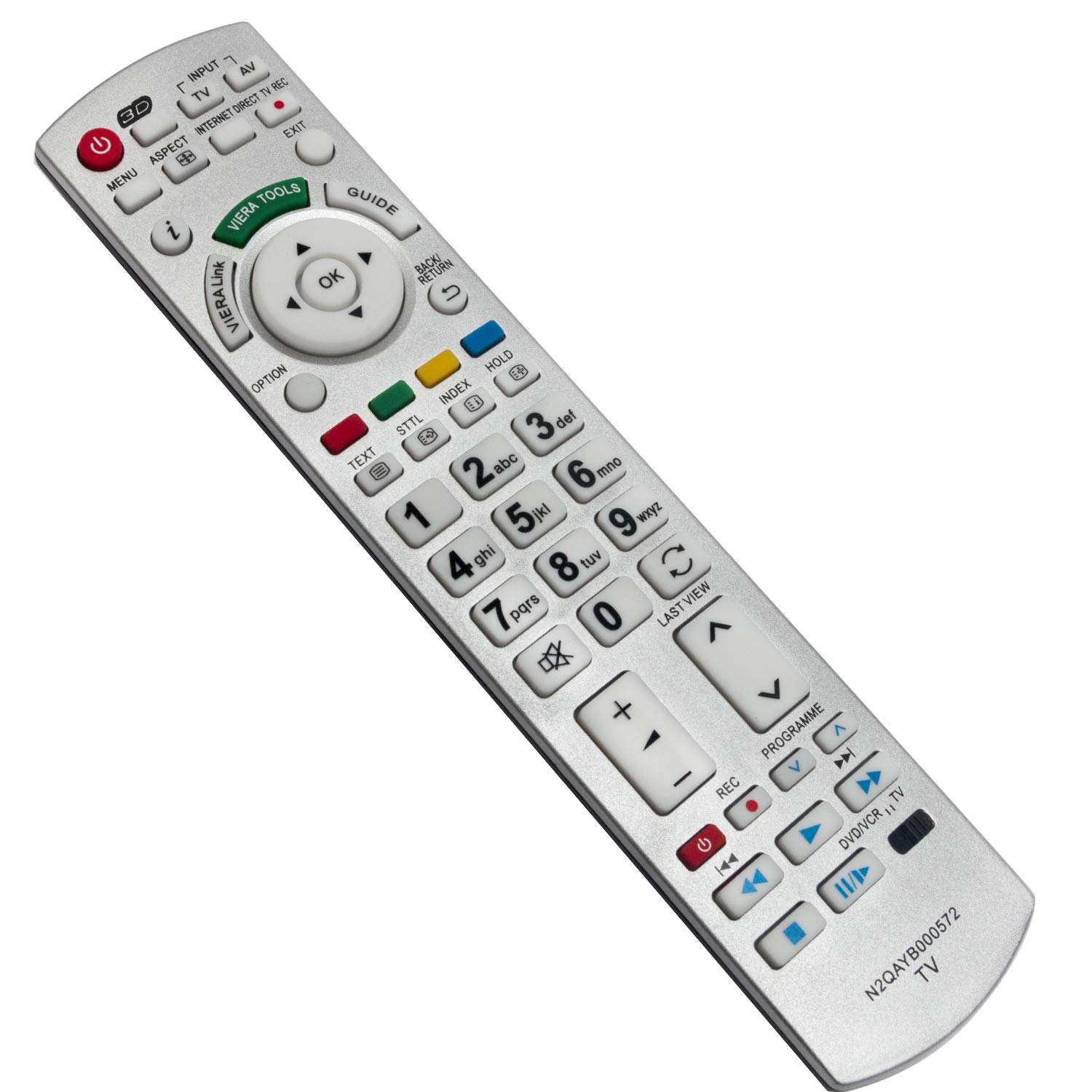 ALLIMITY N2QAYB000572 Remote Control Replace for Panasonic Viera 3D TV TX-L32DT30Y TX-L32DT35E TX-L32ETS51 TX-L32ETX54 TX-L37DT30B TX-L37DT35E TX-L37ETF52 TX-L37ETN53 TX-P42GT30B TX-P42ST33E