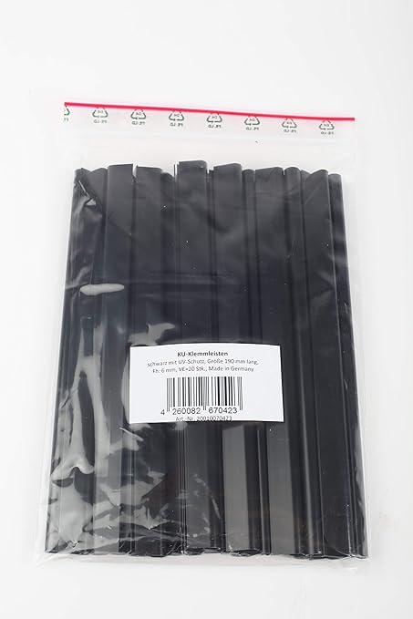 Amazon De Klemmleisten Omega In Schwarz 19 Cm Zur Befestigung Von Sichtschutz An Zaun Fur Dopppelstabmatten 20 Stuck Made In Germany