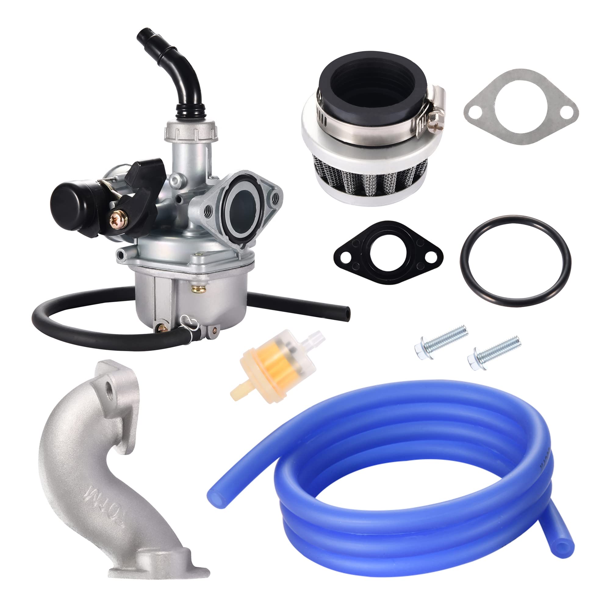 GOOFIT PZ19 Carburetor with Air Filter Carburetor Rebuild Kit Replacement for Taotao Sunl Roketa Baja Kazuma XR CRF 50cc 70cc 90cc 110cc 125cc Moped ATV