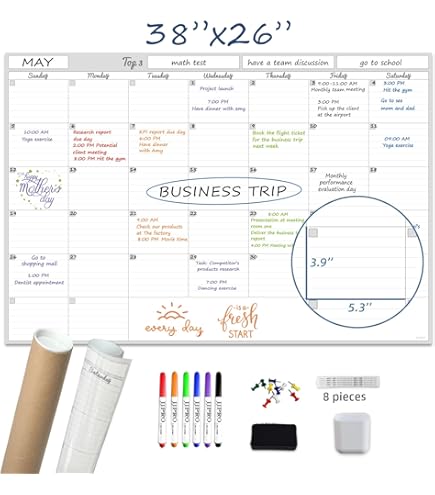 32" X 48" 2025 Wall Calendar Dry Erase - Large Starry Sky Calendar Wet