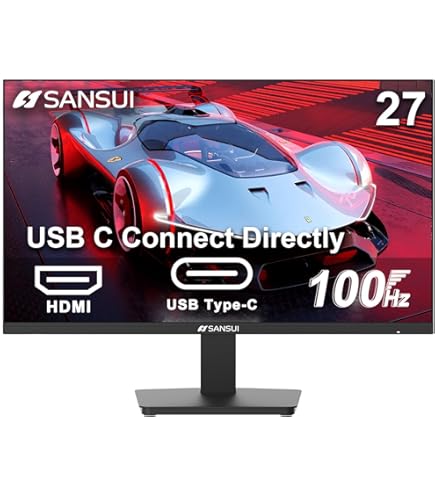 Amazon.com: SANSUI 27 Inch Computer Monitor 120Hz, FHD 1080P