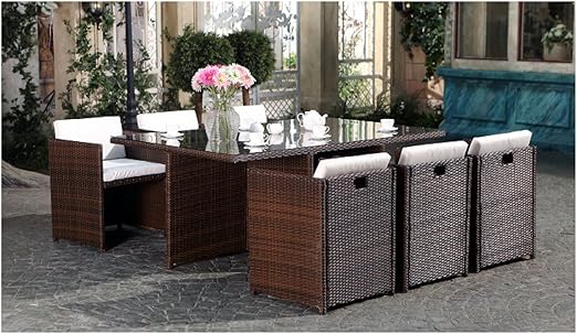 Jfb Le Vito Salon Jardin Chocolat Encastrable En Resine 6