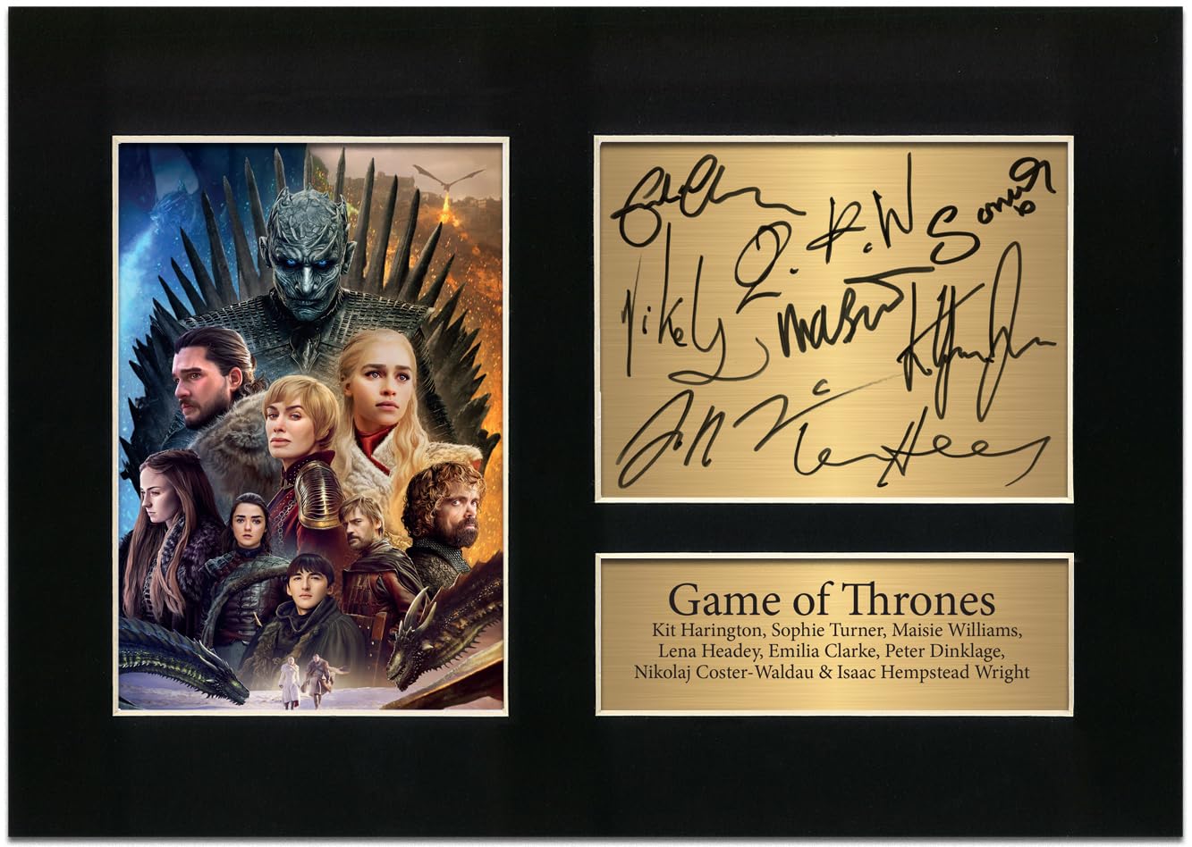 Zulu Image Game Of Thrones The Cast Signed | Autograph A4 Printed Photo Inspired Reproduction Print Picture Display No39