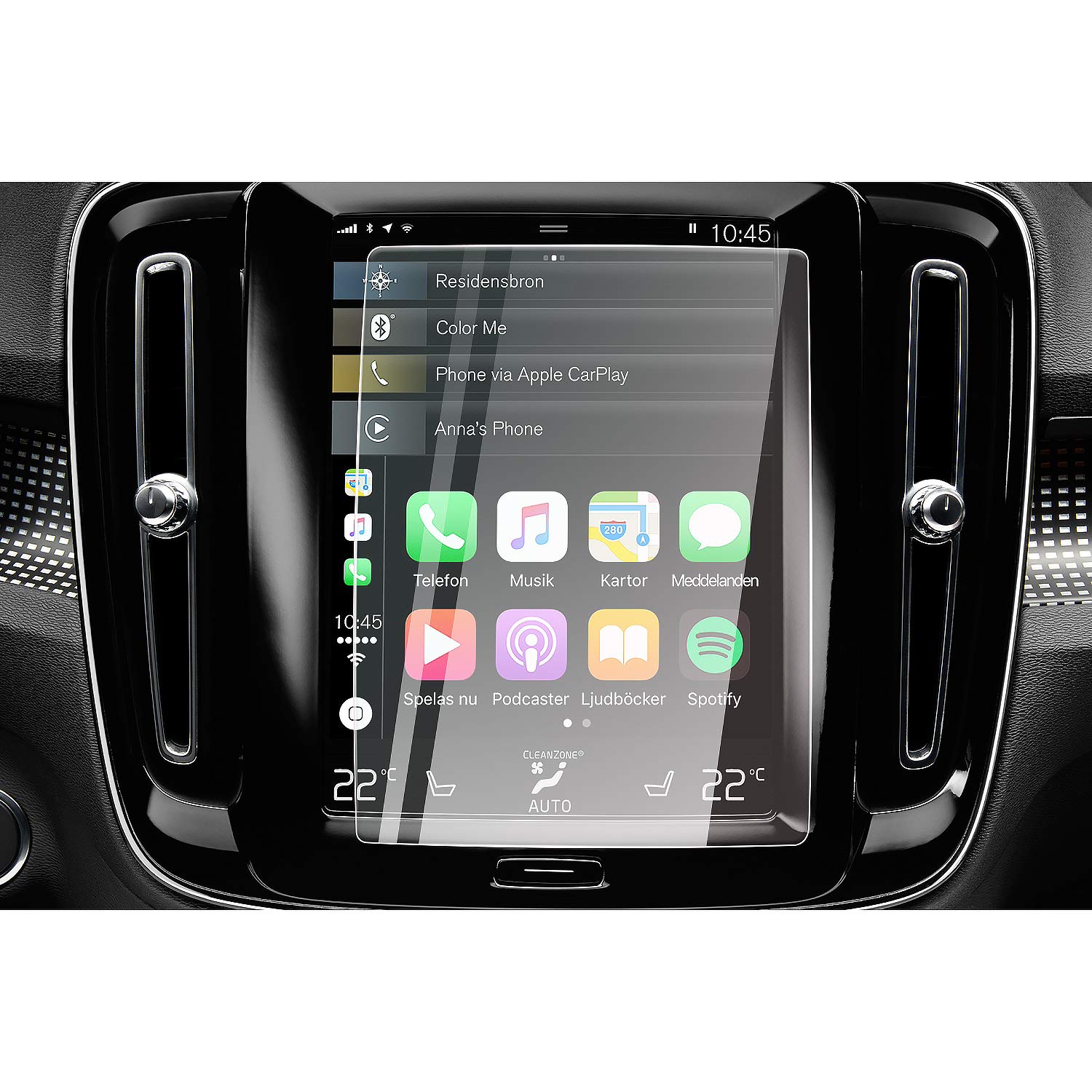 CDEFG Compatible with Volvo XC40 XC60 XC90 V60 V90 S90 S60 C40 2017-2024 2025 Auto Navigation Screen Protector 9H Anti Scratch HD Clarity Tempered Glass Car GPS Protective Film (8.7 Inches)