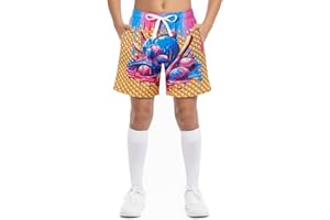 Cozople Boys Athletic Shorts Kids Basketball Shorts Mesh Breathable Shorts for 7-16 Years