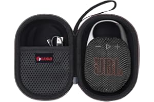 XANAD Carrying Case Compatible with JBL Clip 5, Soundcore Select 4 Go, Clip 4 Bluetooth Speaker- Travel Hard Bag Black