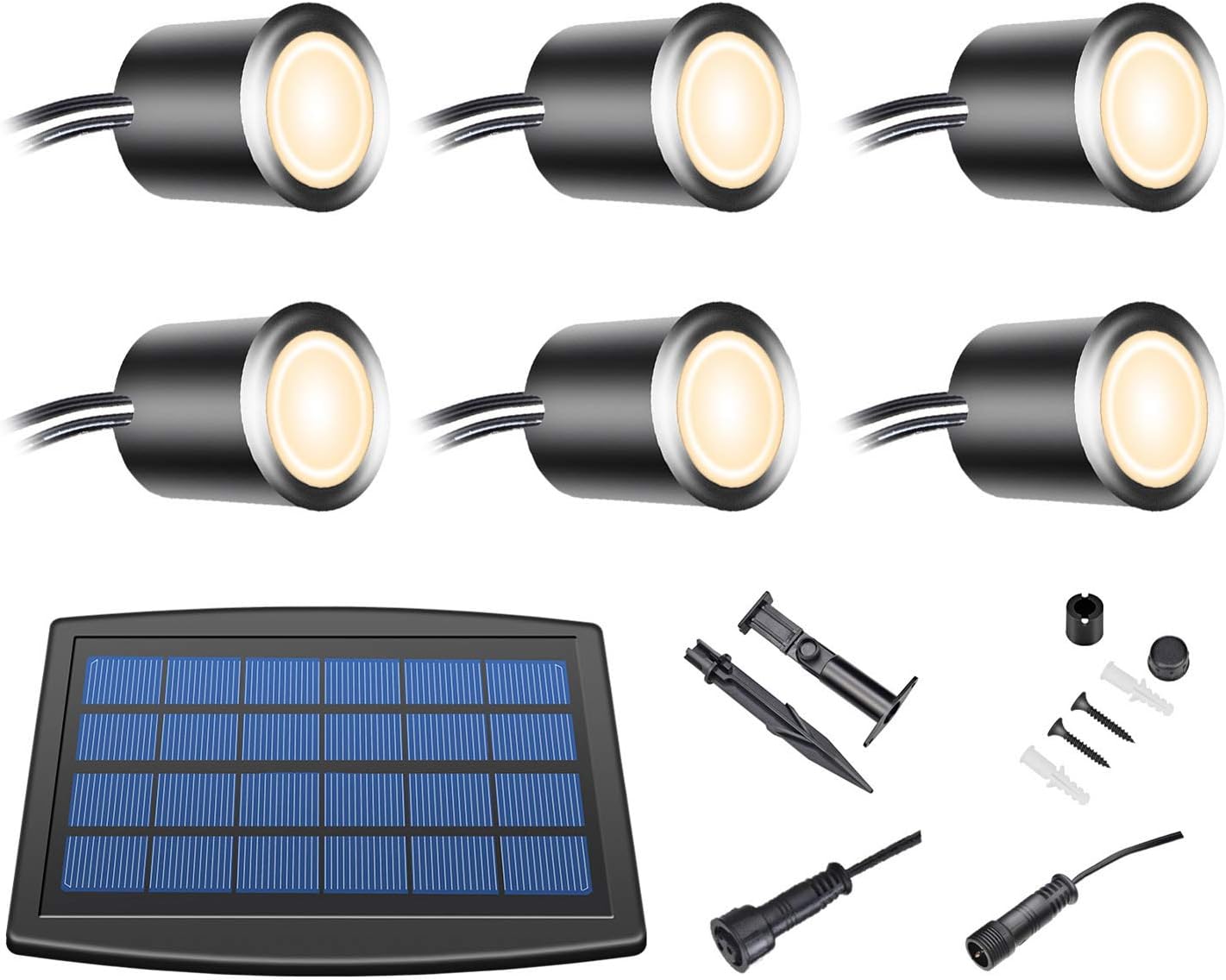 Recessed Solar Deck Light Kit ANUNU LED High Bright LED