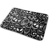 Scary Christmas Bath Mats Carpet Black 15.7