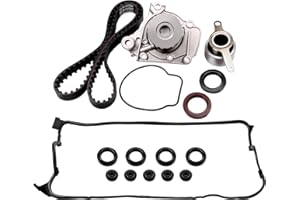 ASTOU Timing Belt Kit w/Water Pump Fit for Honda for Civic 1.6L 1996-2000 for Honda for Civic del Sol 1.6L 1996-1997 Replace Timing Belt OEM - PCI:TS26224