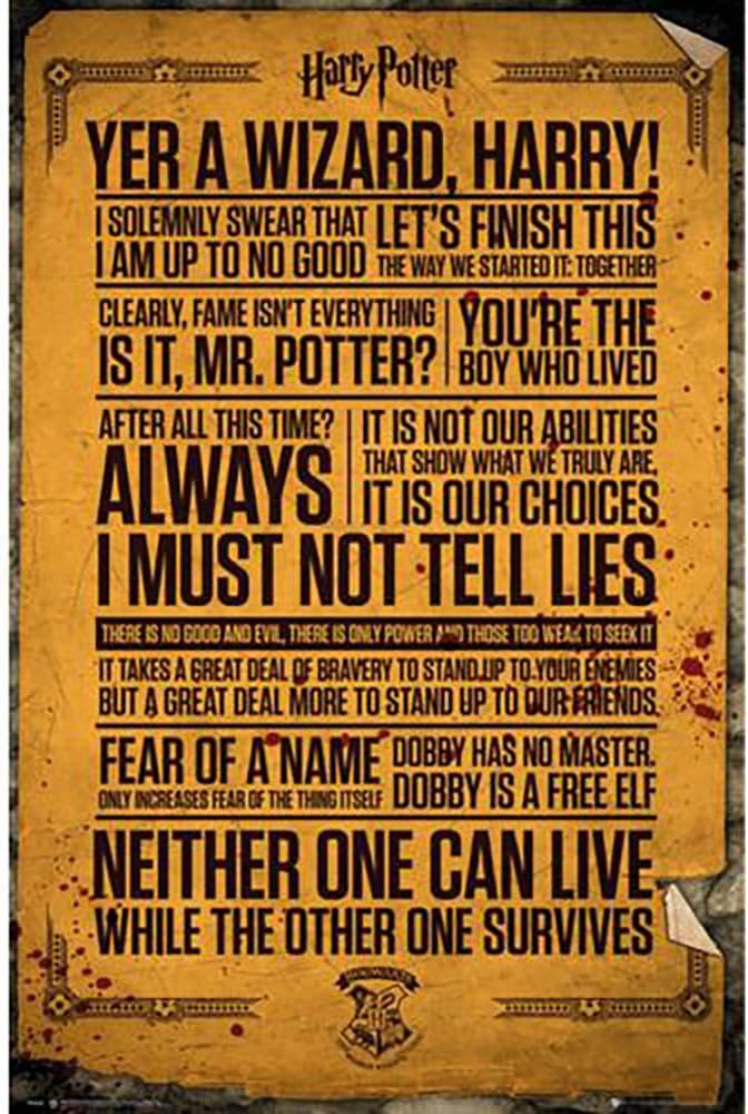 Official Licensed Harry Potter - Poster (Quotes #263)