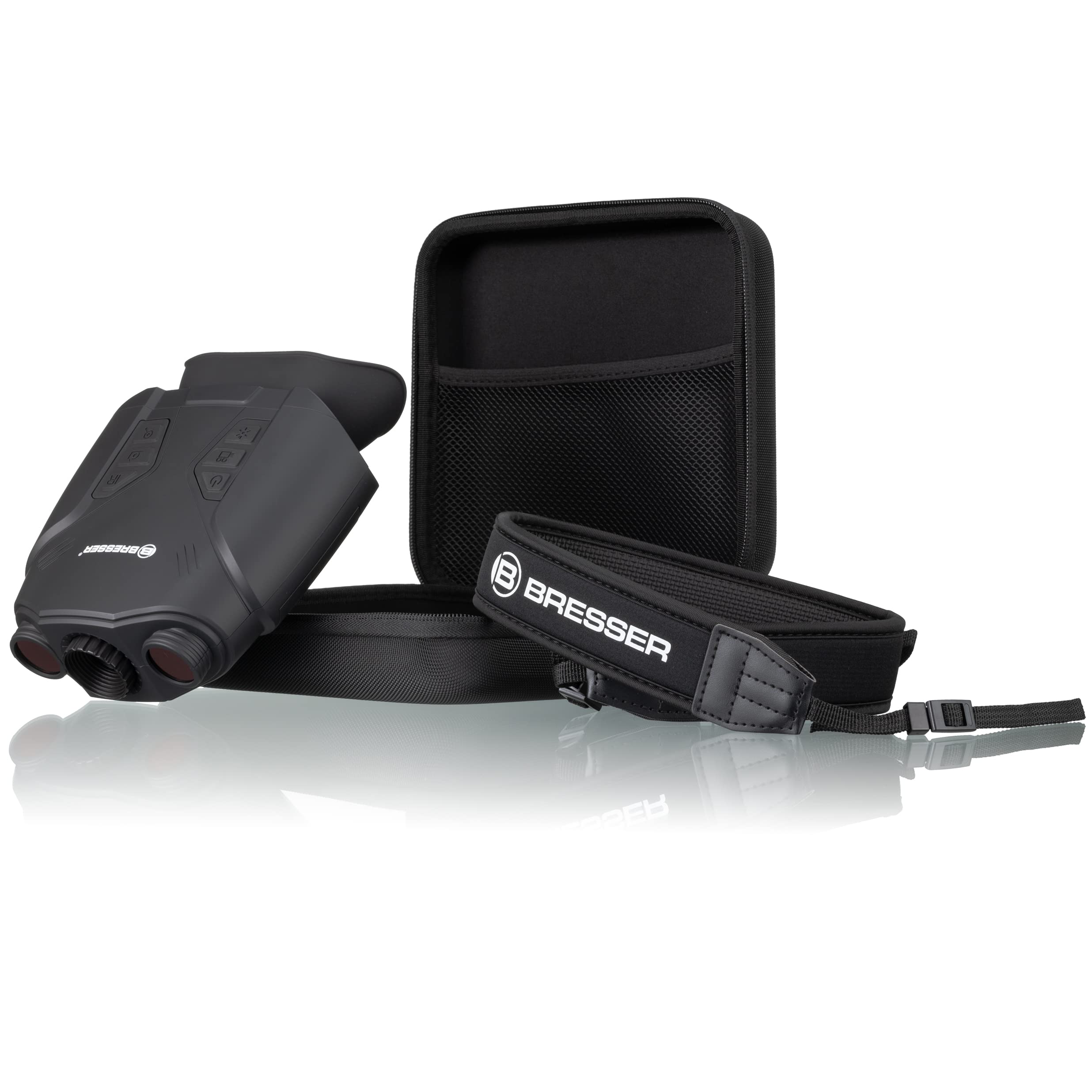 Bresser Nightlux 200 Pro Digital Night Vision Device Binocular, 3X with Digital Zoom (2x), Infrared Lighting, Large Display, Photo and Video Function