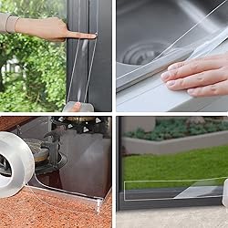 Transparent Window Weather Sealing Tape, 1.2IN x