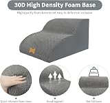 Nepfaivy Dog Steps 2-Step Stairs for Bed Non-Slip Foam 55x40x30cm view 3