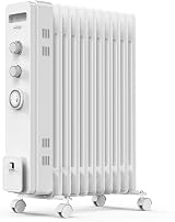 VonHaus Oil Filled Radiator 11 Fin 2500W with 24h Timer 360° Wheels view 1