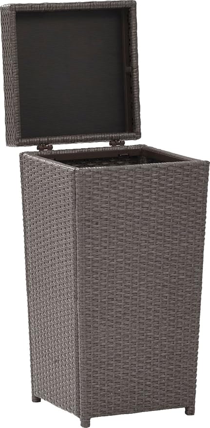 Amazon Com Crosley Furniture Palm Harbor Outdoor Wicker Trash