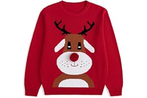 Curipeer Boy's Girl's Cable Knitted Crew Neck Sweater Fall Pullover 1-8Y