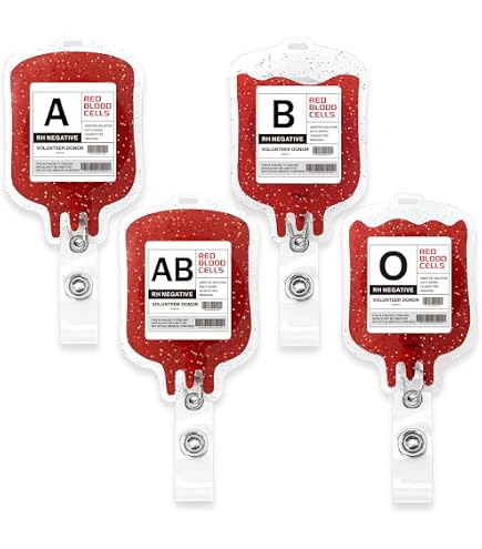 Quelay 6 Pcs Blood Bag Glitter ID Badge Reels - Retractable Nursing Badge Holders With Clip For Nurses, Doctors, Medical Staff - View #3