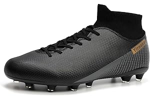 Yireaka Mens Soccer Cleats,Women High-Top Soccer Boots with Spikes,Unisex Outdoor Football Shoes