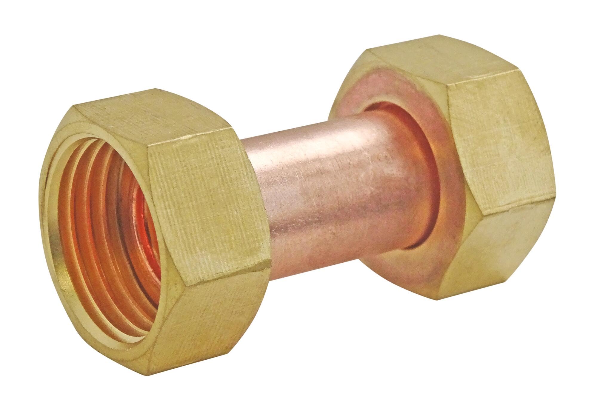 SOMATHERM FOR YOU //4693-15-15 Conn. 2 15x21-15x21 Connection 2 Copper Brass Socket Nuts 15x21, White-Space, 15/21